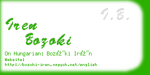 iren bozoki business card